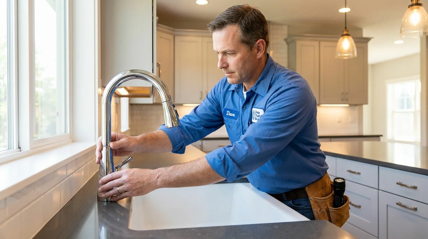 Kitchen faucet installation by Johns Plumbing LLC in Shallowater